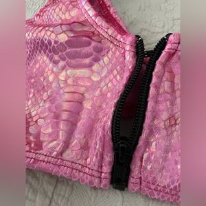 Velvet/holographic snakeskin monokini by Cleo the Hurricane #polewear